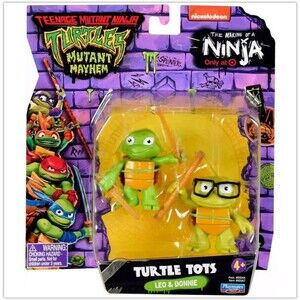 TMNT Mutant Mayhem Turtle Tots Leo & Donnie Teenage Mutant Ninja Turtle NEW